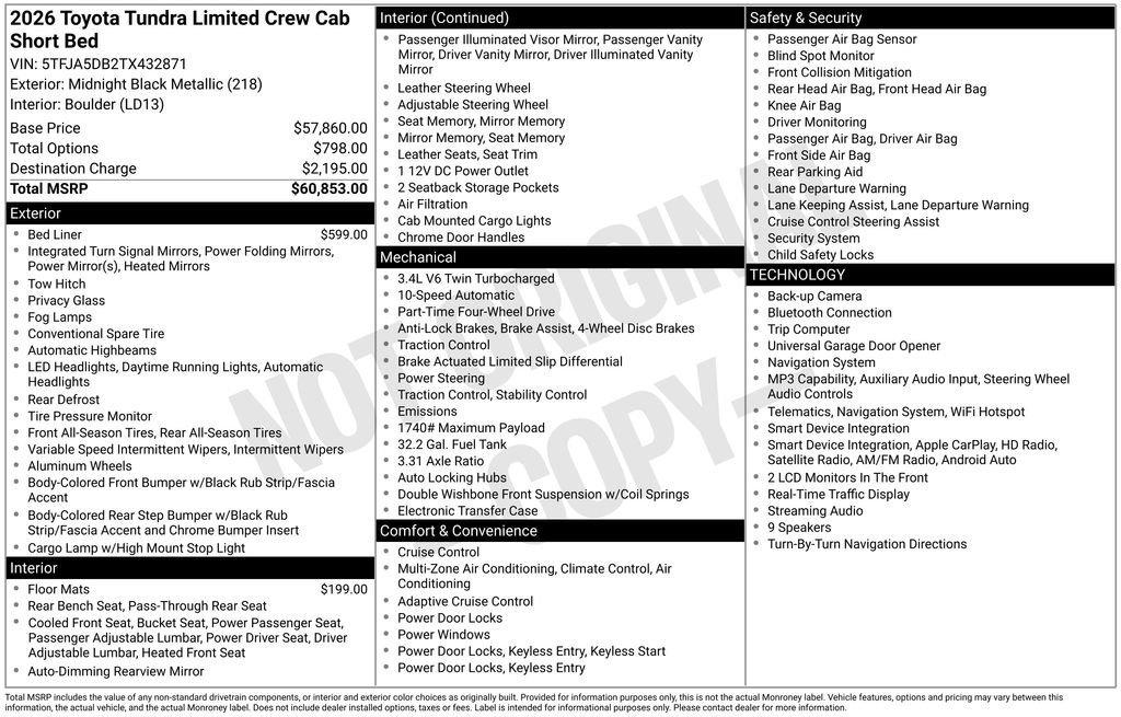 New 2026 Toyota Tundra Limited AWD/4WD image 6