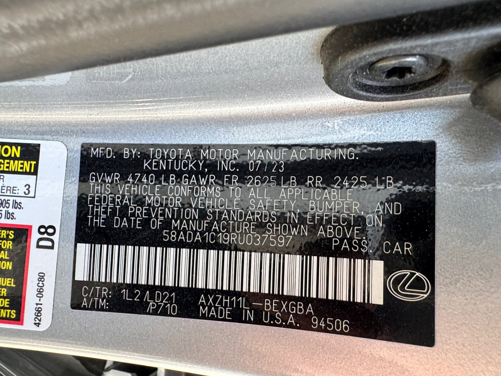 Used 2024 Lexus ES 300h w/ Premium Package FWD image 16