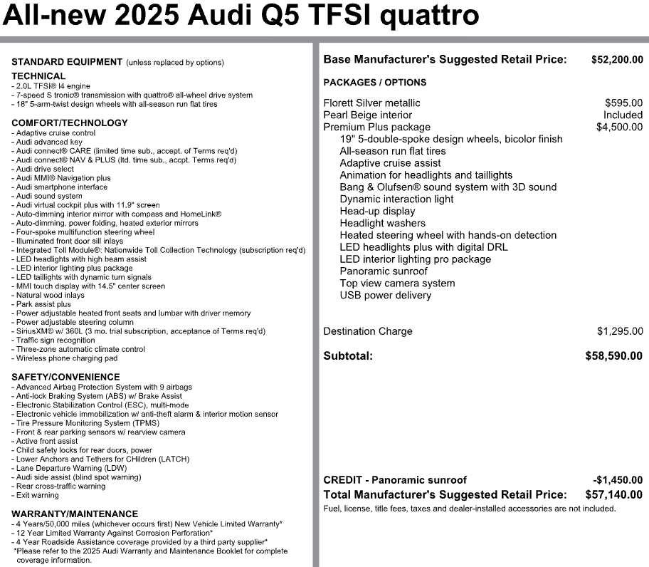 Used 2025 Audi Q5 Premium Plus AWD/4WD image 3