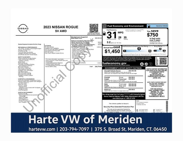 Used 2023 Nissan Rogue SV w/ SV Premium B Package image 1