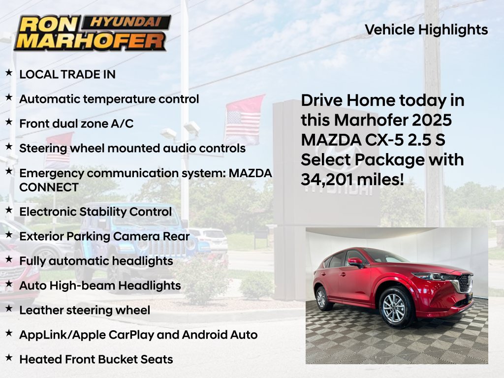 Used 2025 MAZDA CX-5 AWD 2.5 S w/ Select Package image 14