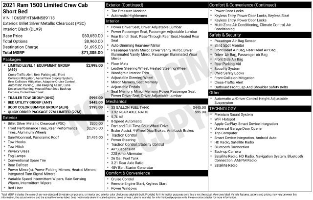 Used 2021 RAM 1500 Limited AWD/4WD image 26