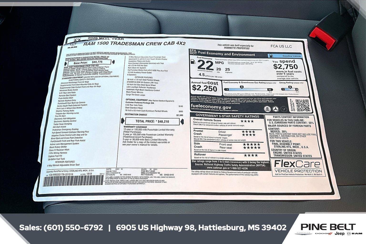 New 2026 RAM 1500 Tradesman RWD image 12