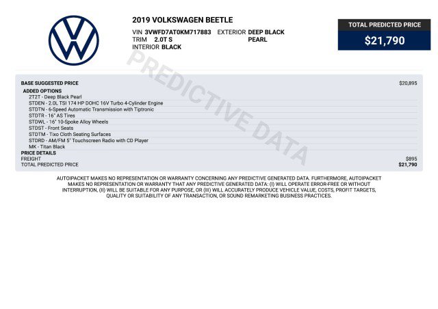 Used 2019 Volkswagen Beetle 2.0T S FWD image 3
