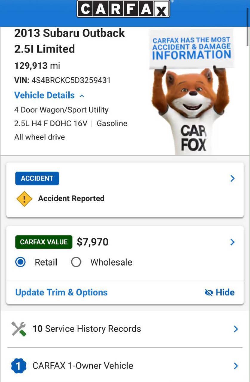 Used 2013 Subaru Outback 2.5i Limited w/ Moonroof Pkg AWD/4WD image 23