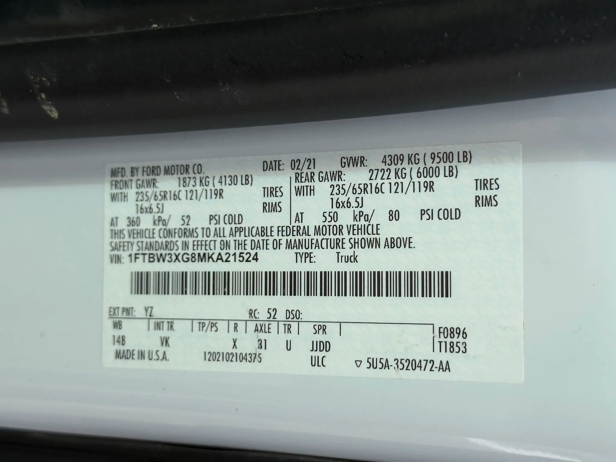 Used 2021 Ford Transit 350 148 High Roof Extended RWD image 45