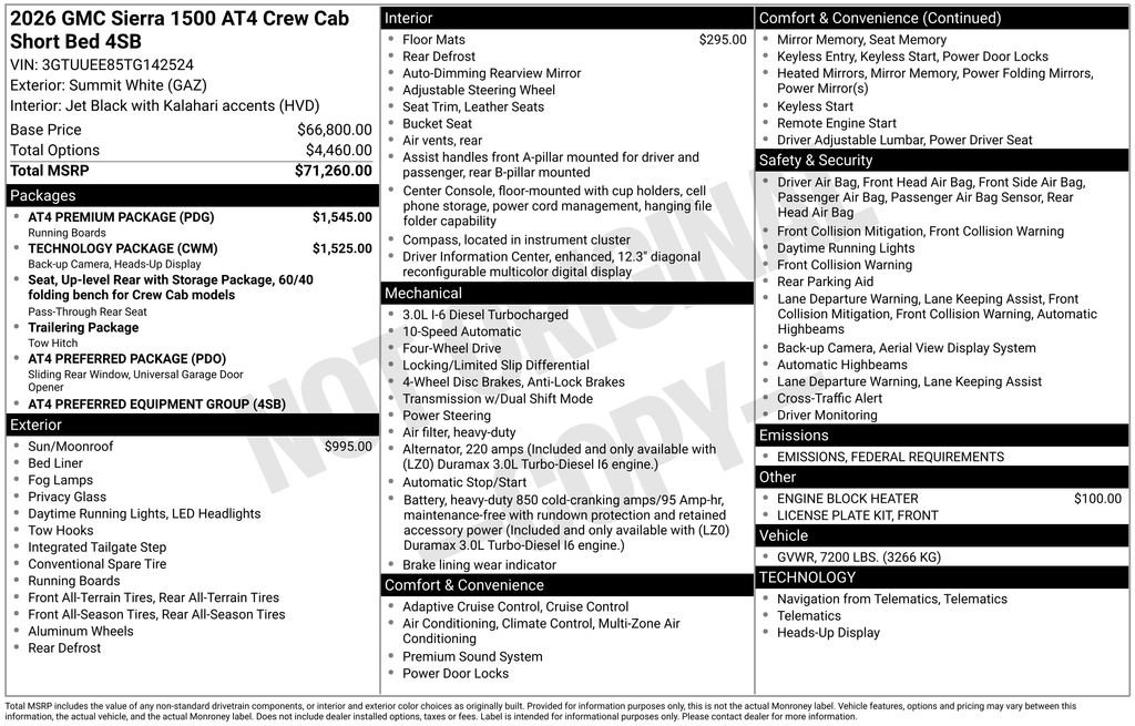 New 2026 GMC Sierra 1500 AT4 w/ AT4 Premium Package image 2