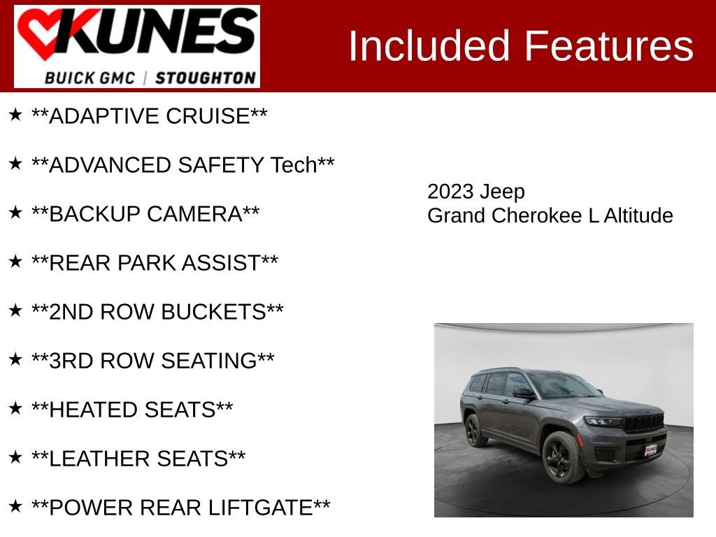 Used 2023 Jeep Grand Cherokee L Laredo AWD/4WD image 2