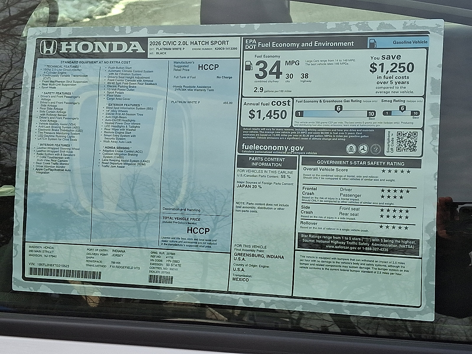 Used 2026 Honda Civic Sport image 21