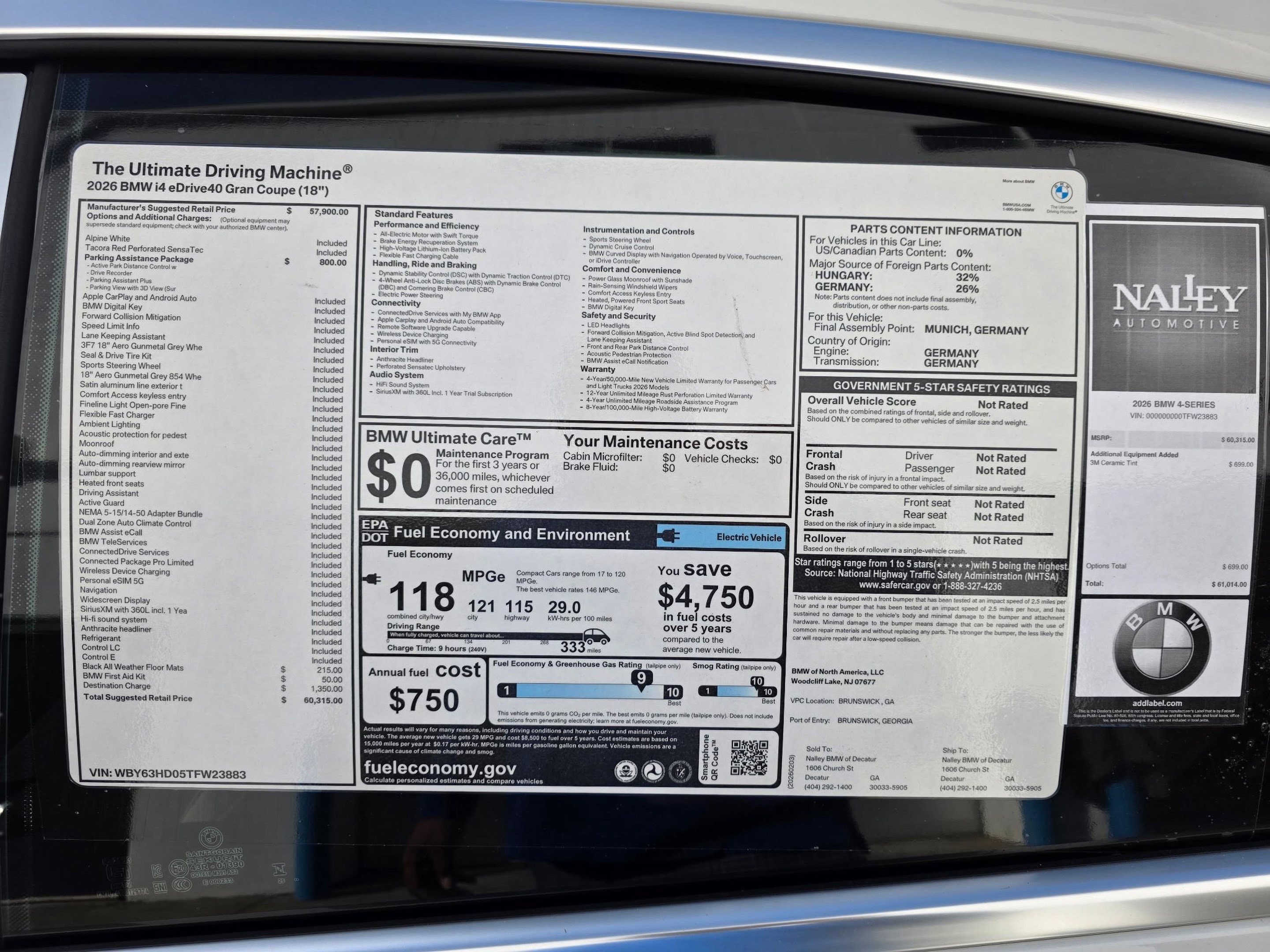 Used 2026 BMW i4 eDrive40 w/ Parking Assistance Package RWD image 7