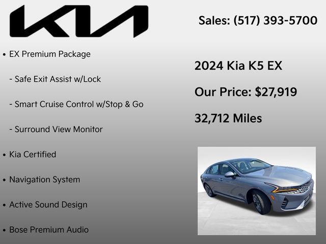 Used 2024 Kia K5 EX w/ EX Premium Package FWD image 17