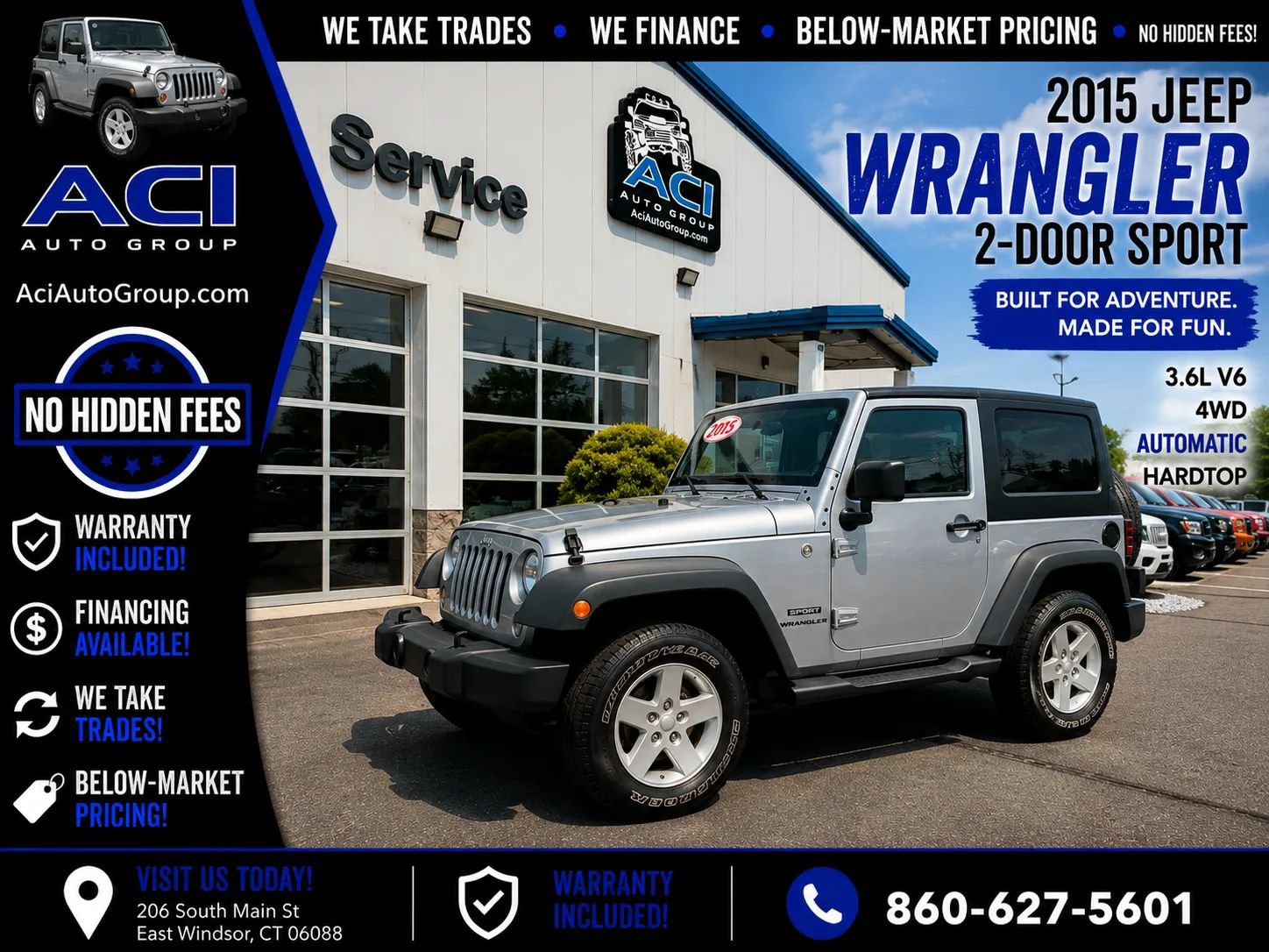 Used 2015 Jeep Wrangler Sport w/ Quick Order Package 24S