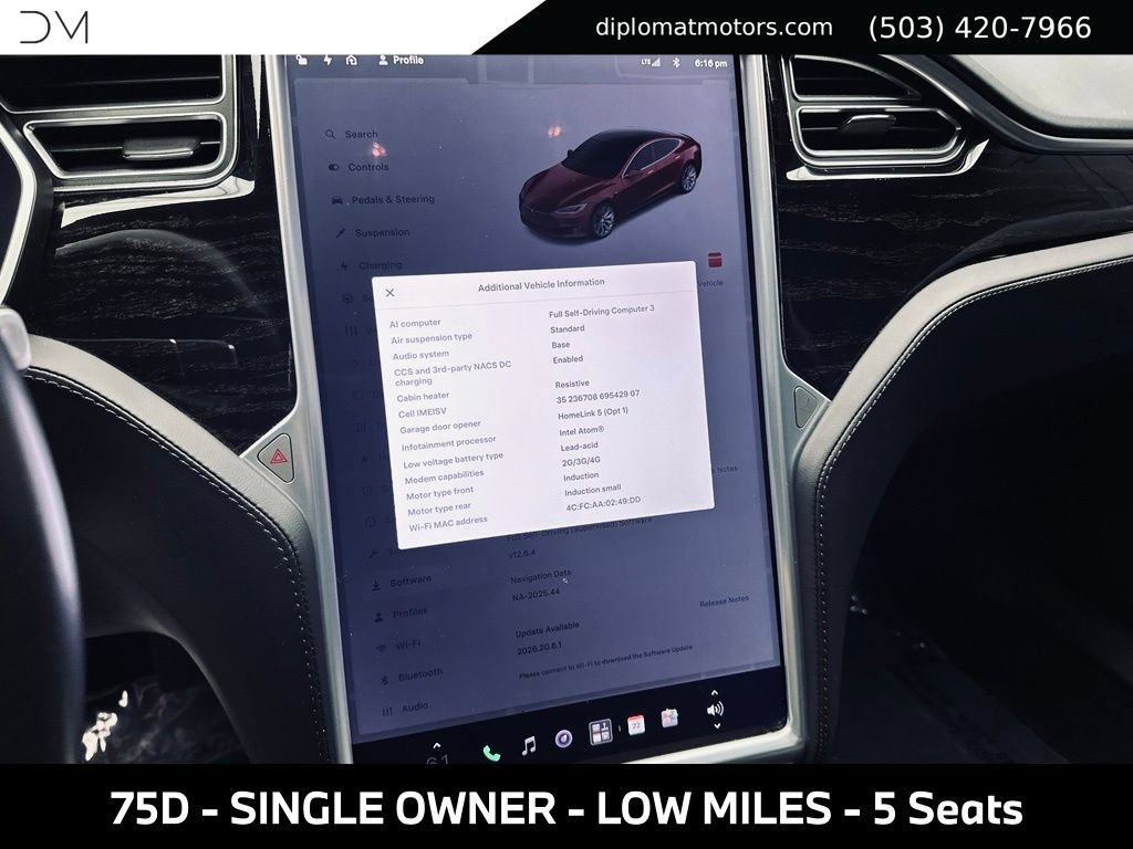 Used 2017 Tesla Model S 75D AWD/4WD image 35