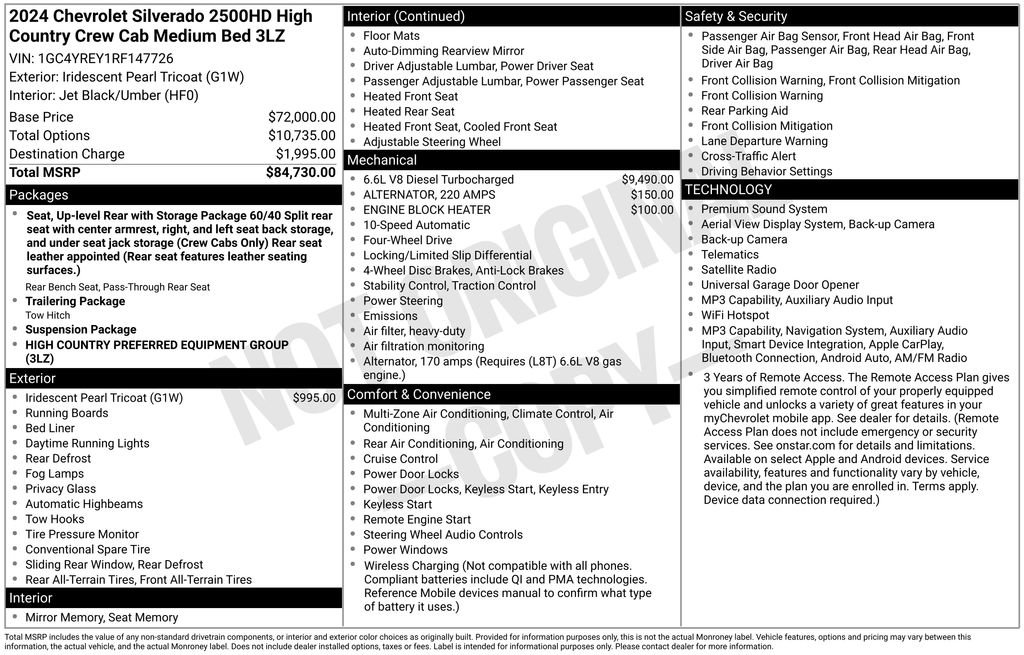 Used 2024 Chevrolet Silverado 2500 High Country AWD/4WD image 6