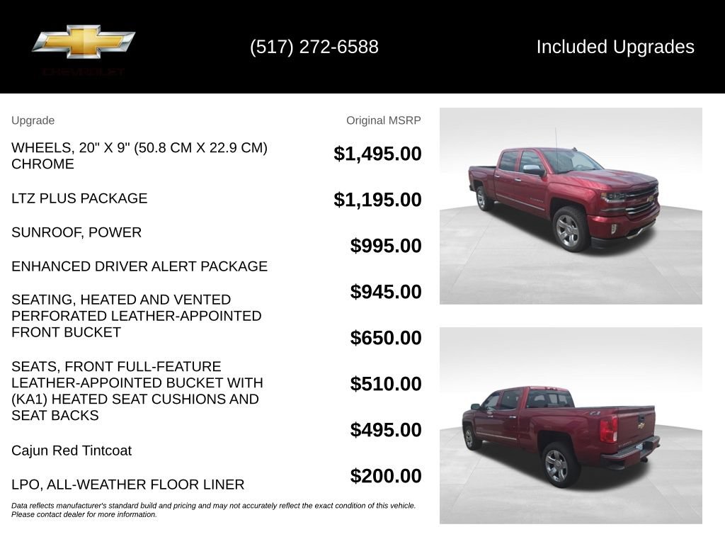 Used 2018 Chevrolet Silverado 1500 LTZ Z71 w/ LTZ Plus Package AWD/4WD image 5