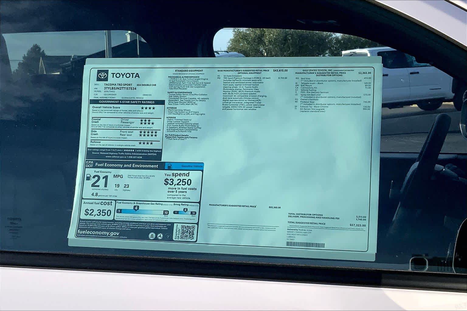 New 2026 Toyota Tacoma TRD Sport AWD/4WD image 22