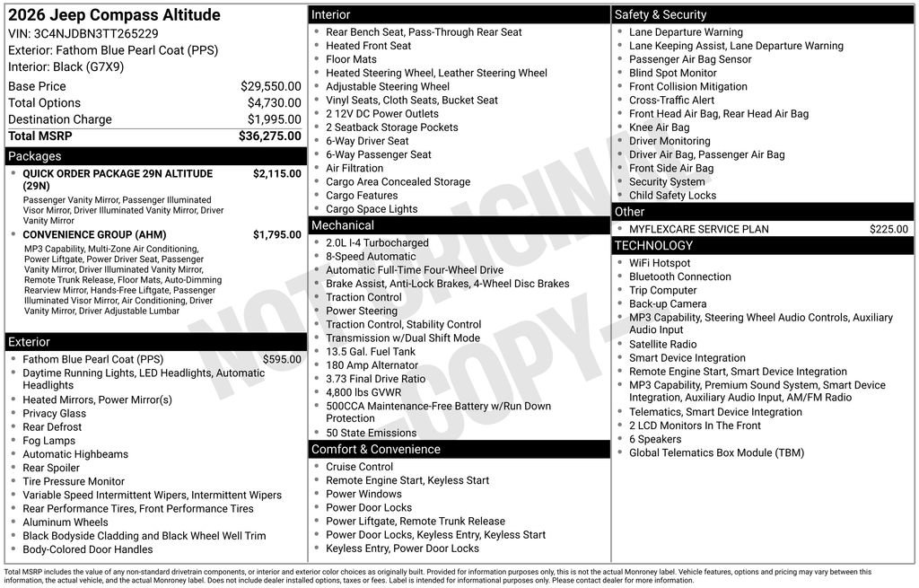 New 2026 Jeep Compass Latitude AWD/4WD image 38