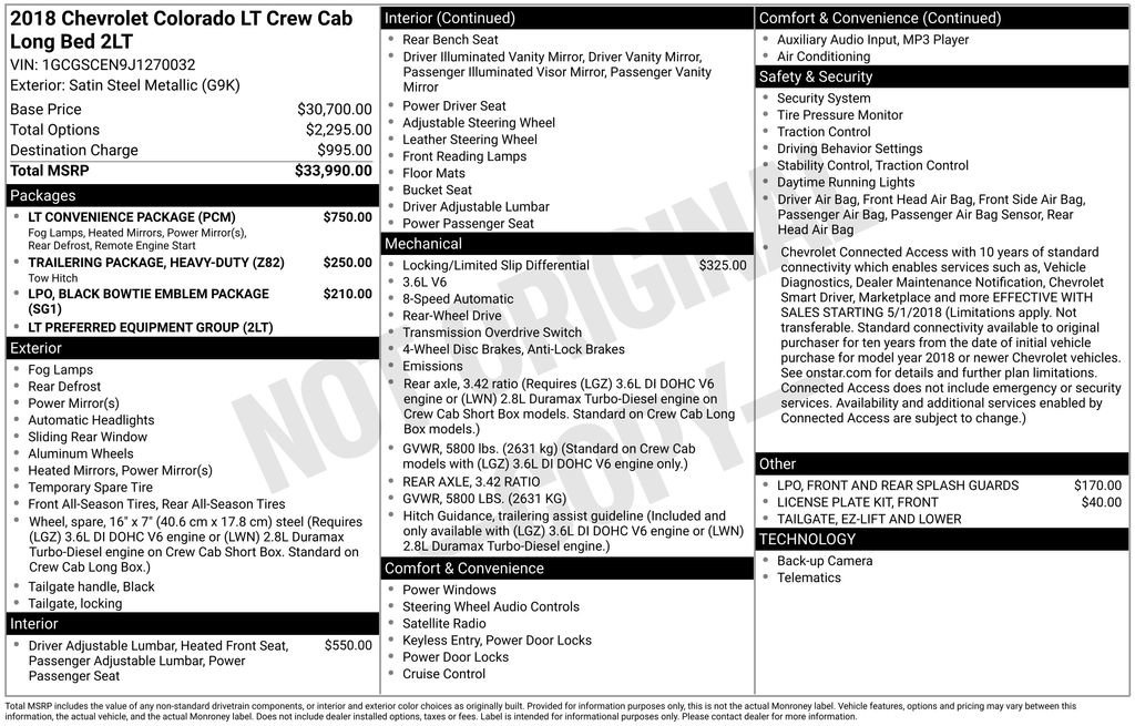 Used 2018 Chevrolet Colorado LT w/ LT Convenience Package image 5