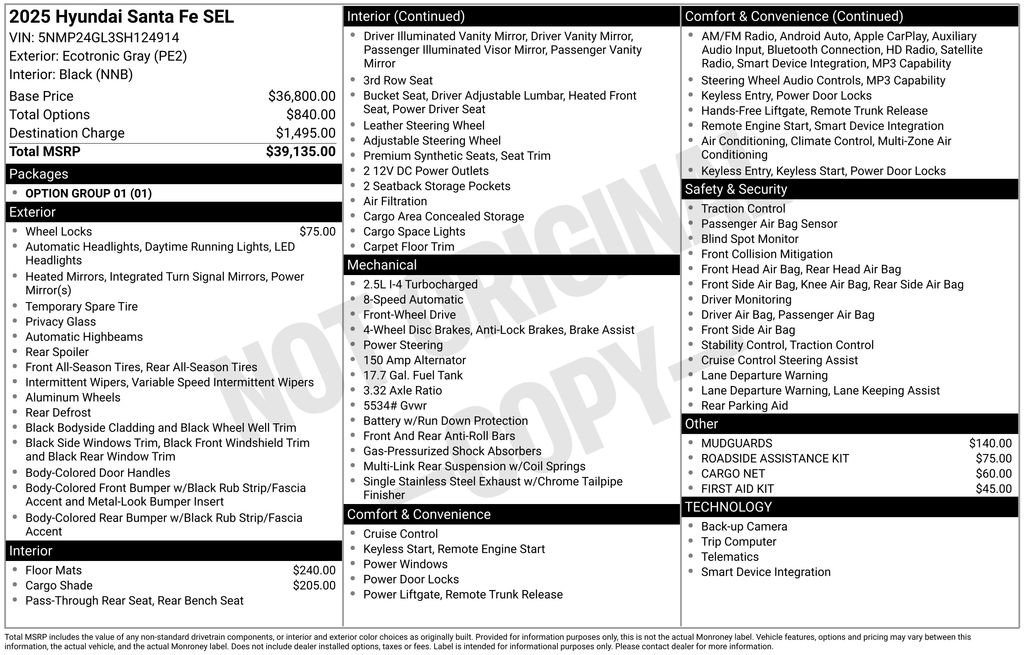 Certified 2025 Hyundai Santa Fe SEL FWD image 19