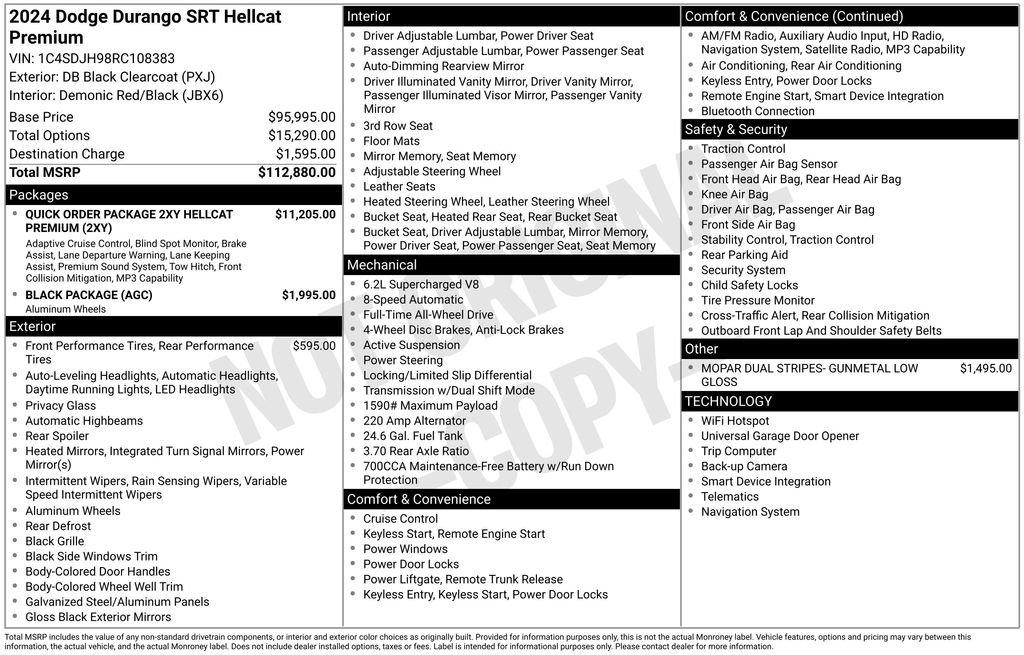 New 2024 Dodge Durango SRT Hellcat image 9