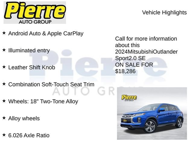 Used 2024 Mitsubishi Outlander Sport SE AWD/4WD image 22