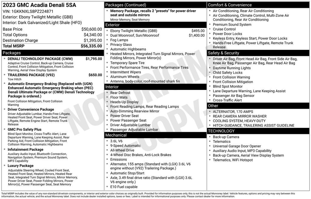 Used 2023 GMC Acadia Denali w/ Denali Technology Package image 2