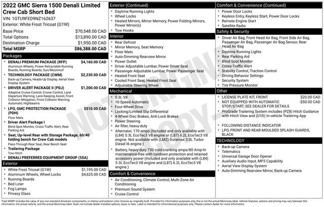 Used 2022 GMC Sierra 1500 Denali w/ Denali Premium Package AWD/4WD image 36