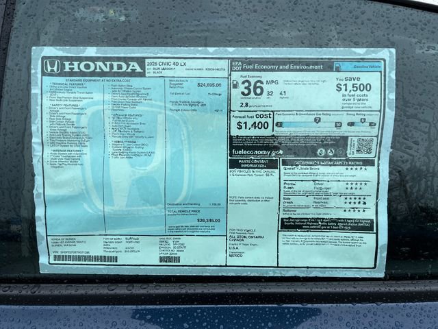 New 2026 Honda Civic LX image 30