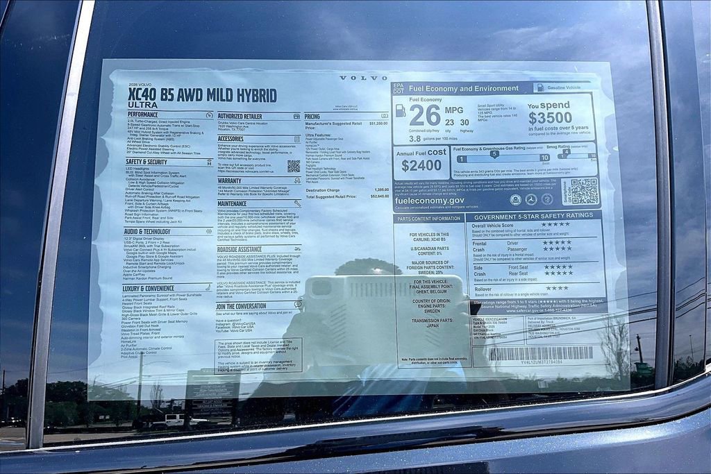 New 2026 Volvo XC40 B5 Ultra AWD/4WD image 46