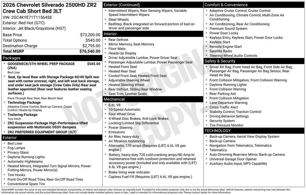 Used 2026 Chevrolet Silverado 2500 ZR2 AWD/4WD image 19