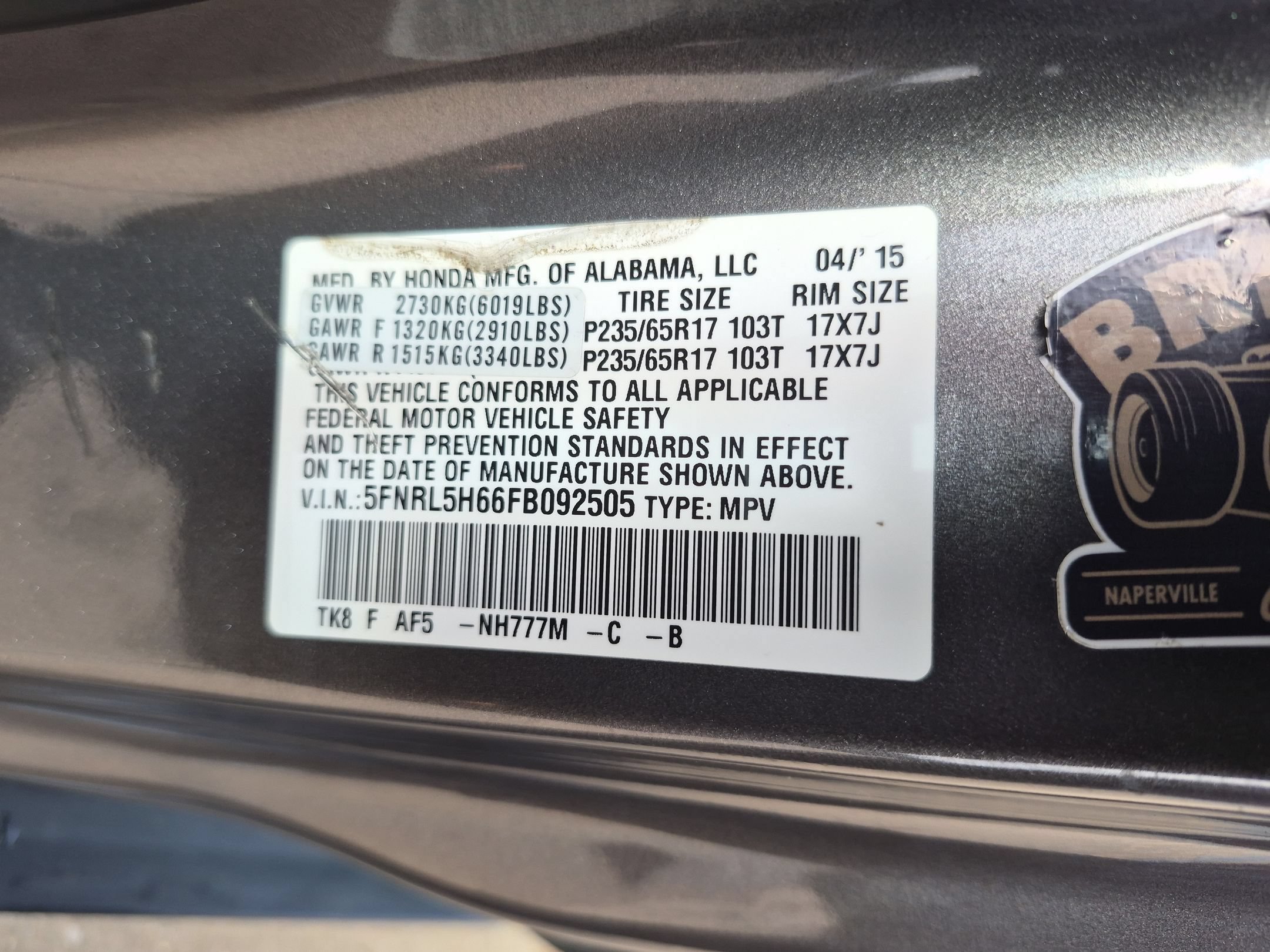Used 2015 Honda Odyssey EX-L image 37