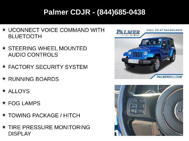Used 2015 Jeep Wrangler Unlimited Sahara w/ Connectivity Group AWD/4WD image 12