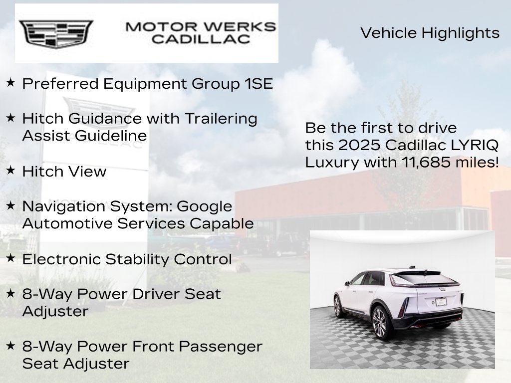 Certified 2025 Cadillac Lyriq Luxury w/ LPO, Floor Liner Package AWD/4WD image 7