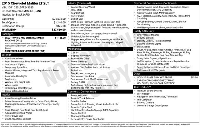 Used 2015 Chevrolet Malibu LT image 28