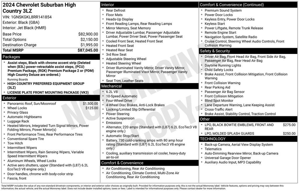 Used 2024 Chevrolet Suburban High Country AWD/4WD image 6