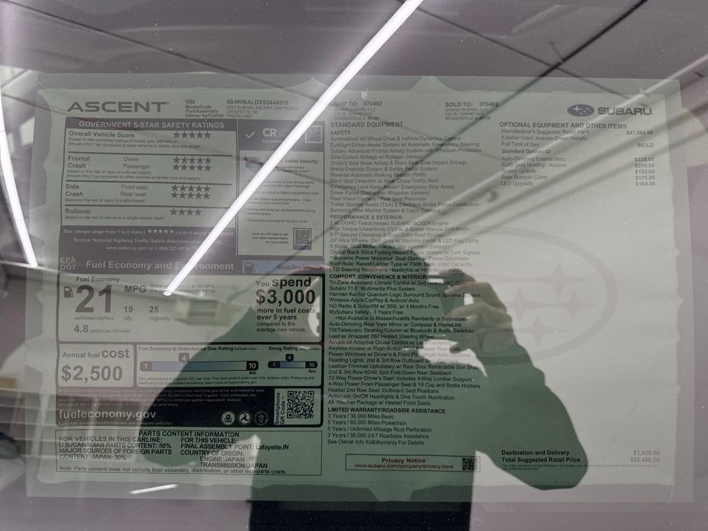 New 2025 Subaru Ascent Limited image 29