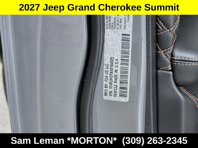 New 2027 Jeep Grand Cherokee Summit AWD/4WD image 34