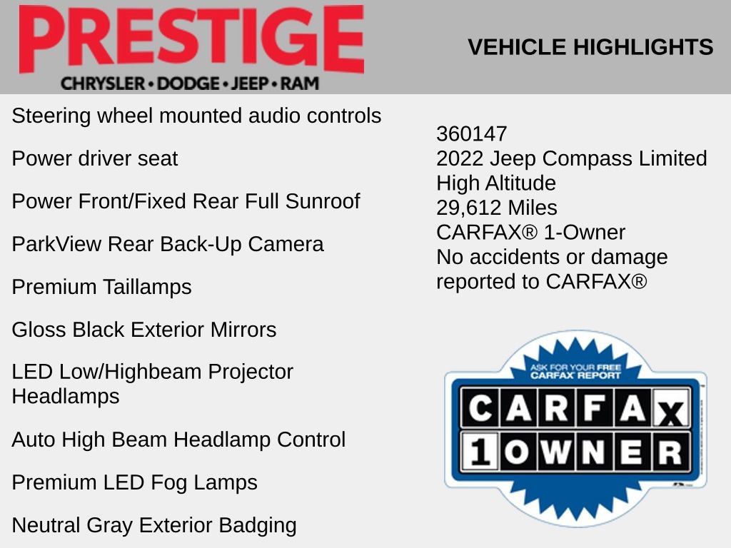 Used 2022 Jeep Compass High Altitude image 12