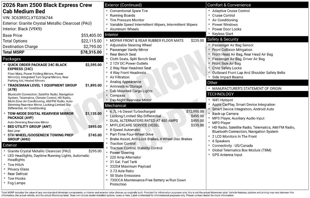 New 2026 RAM 2500 Tradesman AWD/4WD image 5
