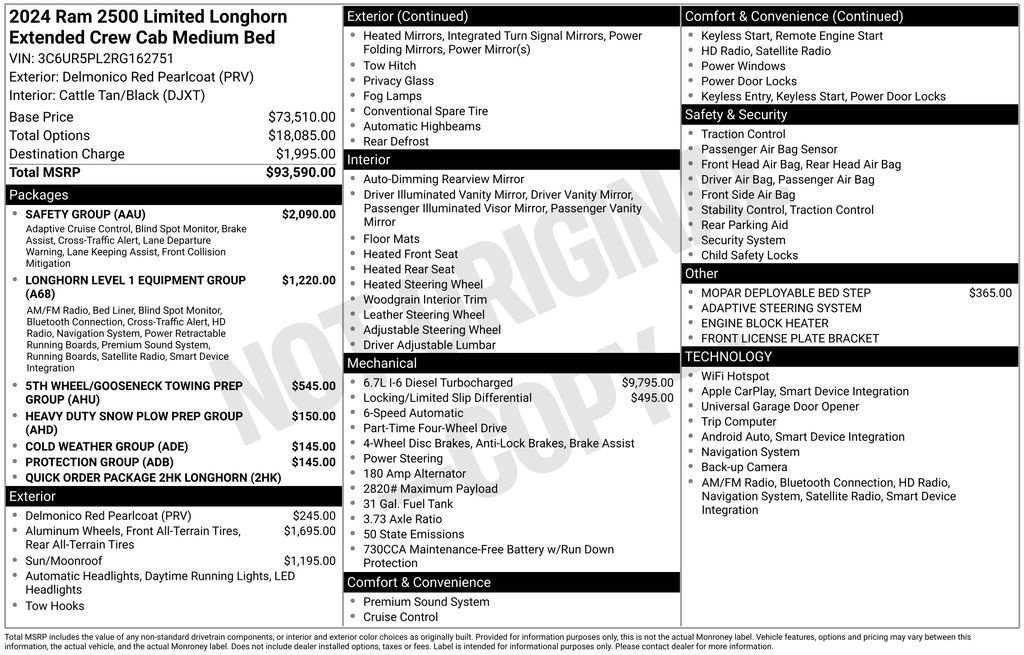 Used 2024 RAM 2500 Limited w/ Safety Group AWD/4WD image 34
