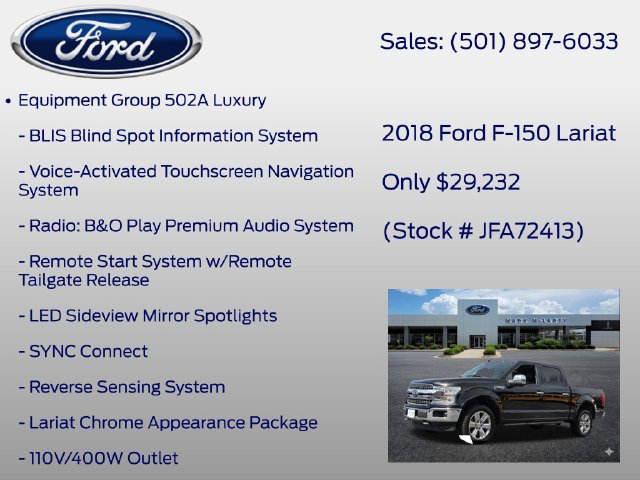 Certified 2018 Ford F150 Lariat w/ Equipment Group 502A Luxury AWD/4WD image 7