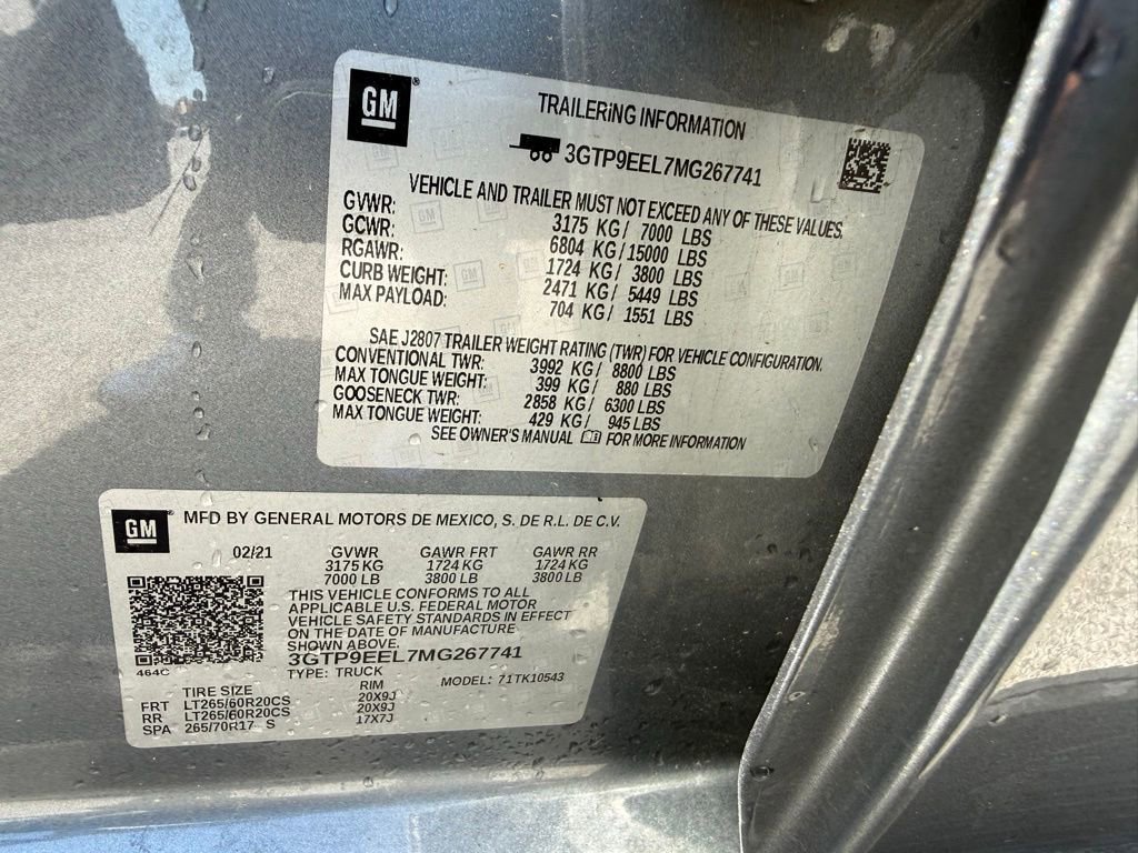 Used 2021 GMC Sierra 1500 AT4 w/ AT4 Value Package image 26