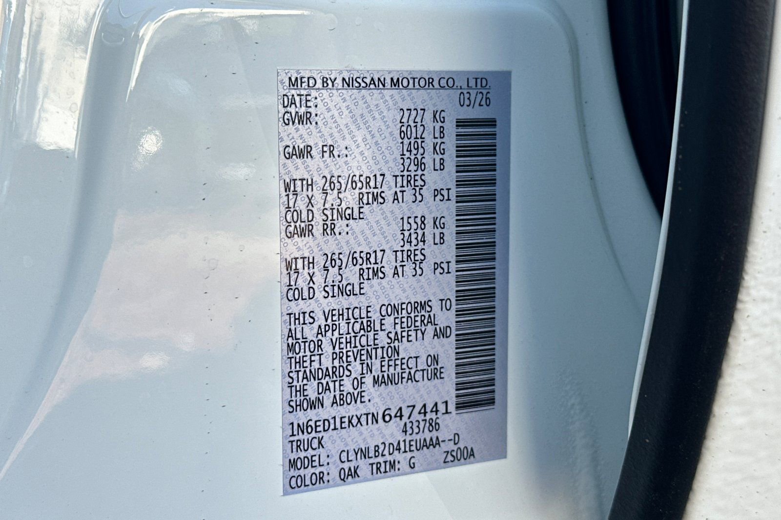 New 2026 Nissan Frontier SV w/ All-Weather Content Package image 23