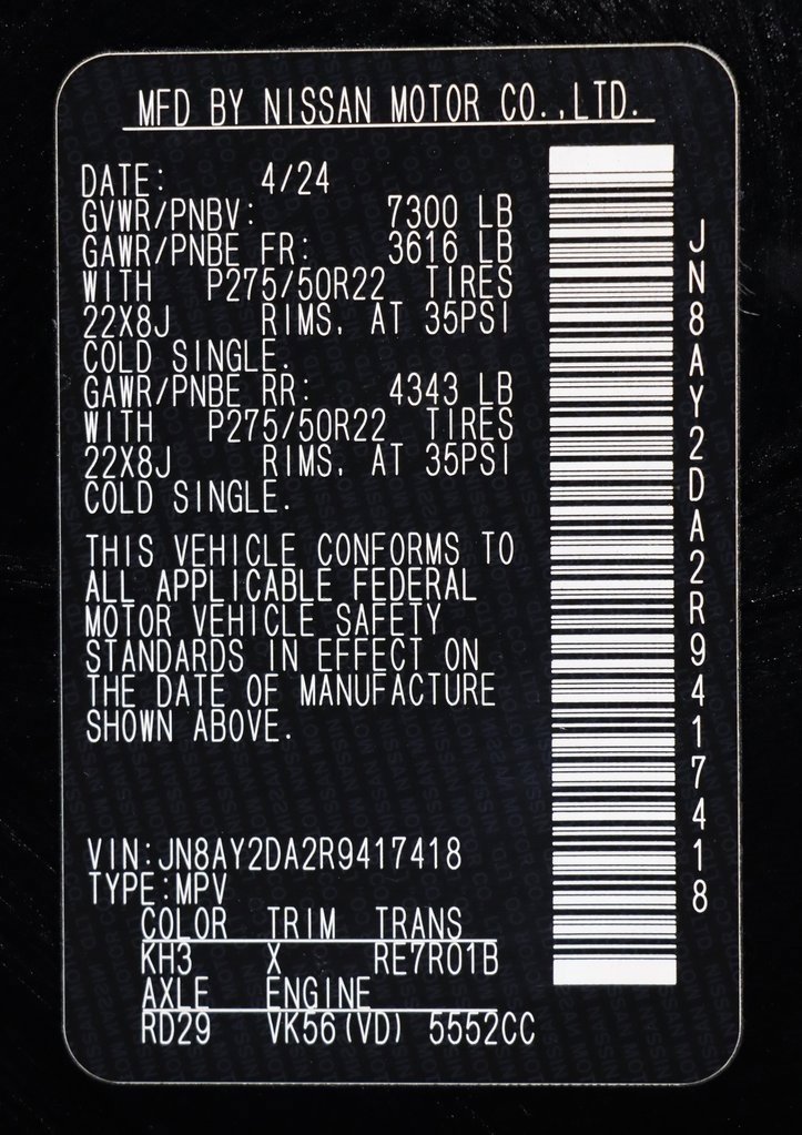 Used 2024 Nissan Armada Platinum w/ Captain's Chairs Package image 42