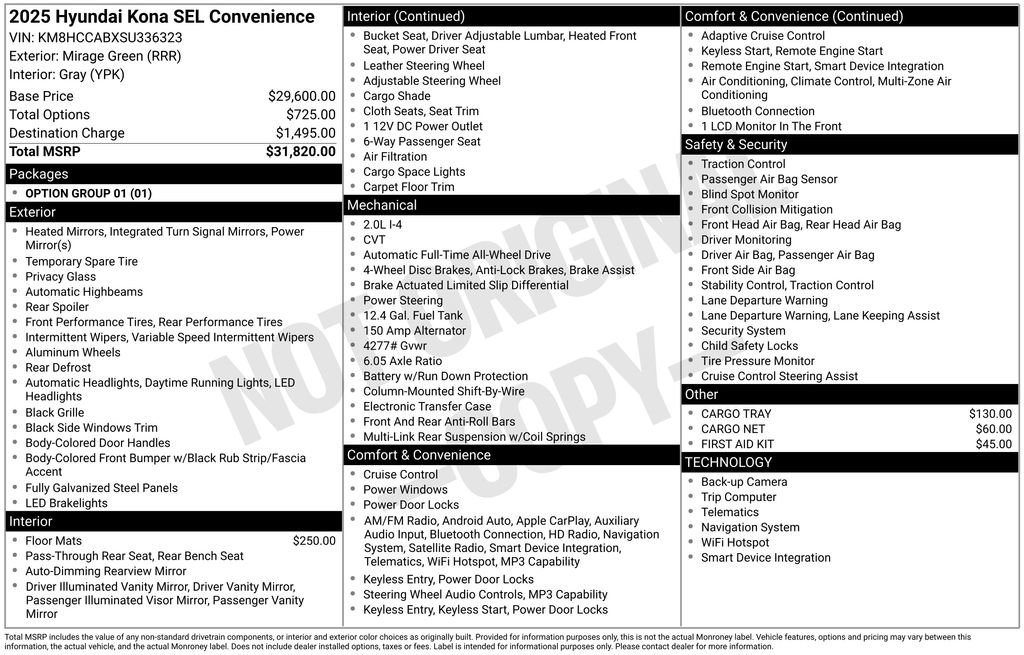 Certified 2025 Hyundai Kona SEL AWD/4WD image 6