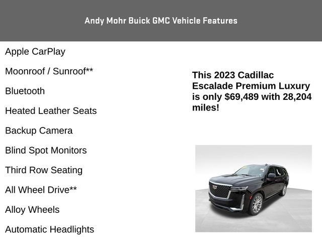 Used 2023 Cadillac Escalade Premium Luxury w/ Touring Package AWD/4WD image 4