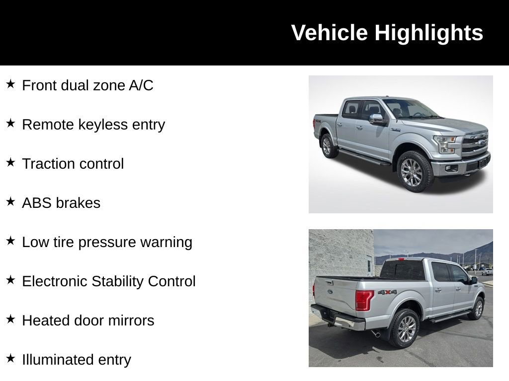 Used 2015 Ford F150 Lariat w/ Equipment Group 502A Luxury AWD/4WD image 7