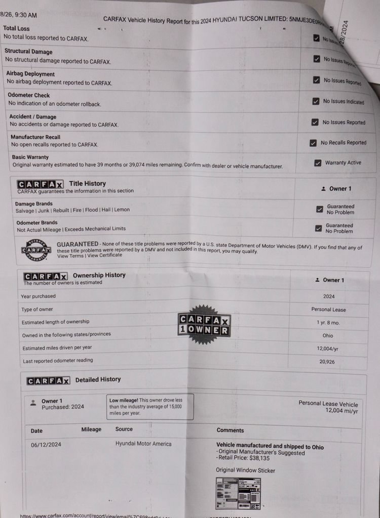 Certified 2024 Hyundai Tucson Limited FWD image 8