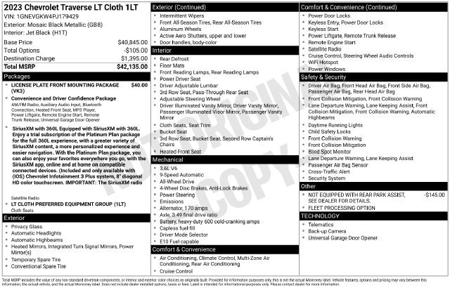 Certified 2023 Chevrolet Traverse LT AWD/4WD image 2