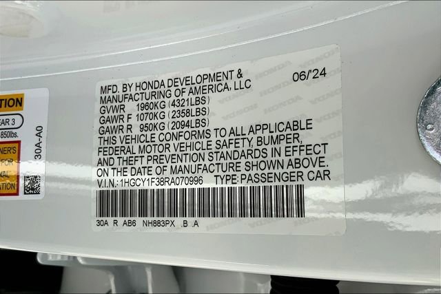 New 2024 Honda Accord EX image 13